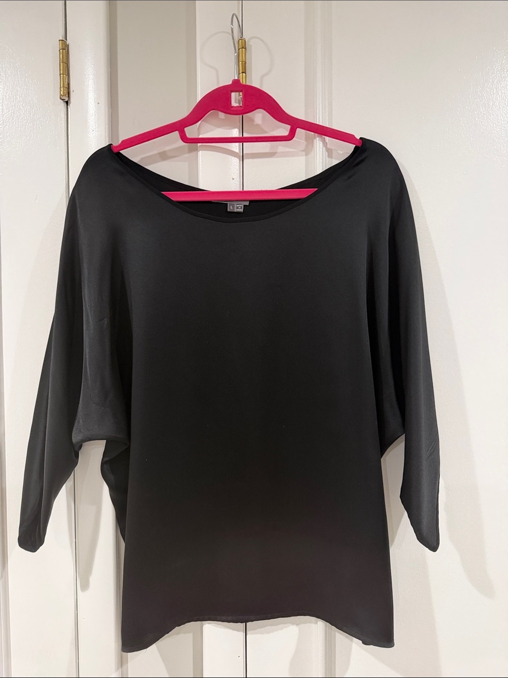Vince Black Boatneck Dolman Sleeve Tunic